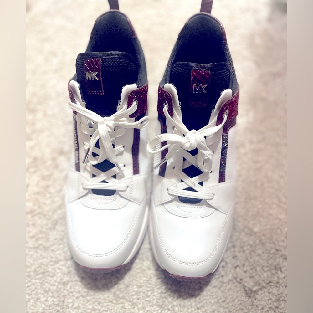 Michael Kors - Georgie Snake Skin and Leather Trainer